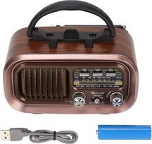 RXBT628 Derliaus nešiojamasis radijo garsiakalbis, FM AM SW 3 juostų daugiafunkcinis kortelių radijo grotuvas su išorine antena viduje lauke