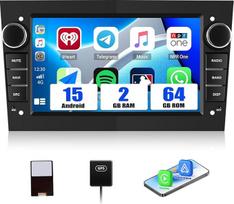 SIXWIN 2+64G Android 15 Autoradio für Opel Corsa d/Astra h/Zafira b/Meriva mit Carplay/Android Auto/Mirrorlink,7 Zoll Kapazitive Touchscreen Unterstützt WiFi GPS FM Bluetooth EQ(Schwarz)