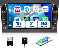 SIXWIN 2+64G Android 15 Autoradio für Opel Corsa d/Astra h/Zafira b/Meriva mit Carplay/Android Auto/Mirrorlink,7'' HD Touchscreen unterstützt WiFi GPS Bluetooth FM RDS Radio EQ(Grau)