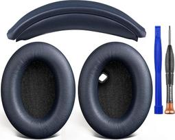 SOULWIT Ausų pagalvėlės + ausinių juosta, "Sony WH-1000XM4" (WH1000XM4) ausinių per ausis keitimo rinkinys, atsarginės ausinių pagalvėlės ir ausų pagalvėlės remonto dalis
