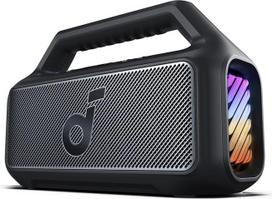 soundcore by Anker, "Boom 2" lauko garsiakalbis, 80 W, žemų dažnių garsiakalbis, "BassUp 2.0", 24 valandų baterija, IPX7 vandeniui atsparus ir plūduriuojantis, LED lemputė, USB-C, EQ, BT 5.3, mobilusis "Bluetooth" garsiakalbis, stovyklavimas, paplūdimys,