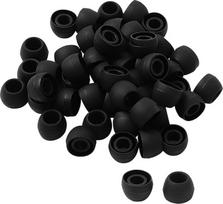 sourcing map 50 silikoninių atsarginių ausų kištukų, 10 x 8 mm minkšti ausinių kištukai, skirti ausinių priedams, ausinių kištukų dangteliai, skirti daugumai į ausis įstatomų ausinių kištukų, juodi
