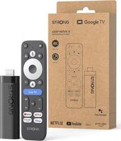 STRONG LEAP-NOVA-X transliacijos TV Stick, 4K Ultra HD, "Google TV", 32GB atminties, "Dolby Vision" ir "Atmos", HDR10+, "Wi-Fi 6", HDMI 2.1, valdymas balsu, integruota "Netflix" ir daugiau kaip 5000 programų