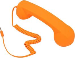 Telefono ragelis mobiliesiems telefonams, retro 3,5 mm telefono ragelis, spinduliuotės nepraleidžiantis laidinis mobiliojo telefono imtuvas išmaniajam telefonui, kompiuteriui (oranžinis)