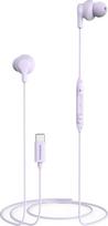 THOMSON USB C laidinės ausinės "iPhone 15"/"Samsung" (laidinės vidinės ausinės su mikrofonu, 1,2 m ilgio laidas, daugialypis valdymas, suderinamos su "Siri" ir "Google Assistant") - violetinės spalvos