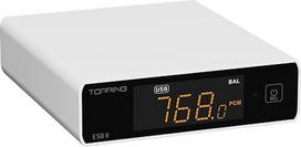 TOPPING E50 II mini HiFi DAC AK4497S DSD512 PCM768kHz USB-DAC USB-C/Coax/Opt/BT įėjimai RCA/TRS išėjimai Dekoderis namų kino teatrui, žaidimams ir muzikai (baltas)