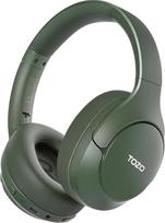 TOZO HT3 ausinės Belaidės "Bluetooth" ausinės su 5 mikrofonais, slopinančios triukšmą, 90 valandų, Hi-Res Audio, permatomumo režimas, dviejų įrenginių prijungimas, AI pokalbių ausinės, atsparios vandeniui, tamsiai žalios spalvos
