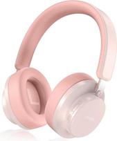 Triukšmą slopinančios belaidės "Bluetooth" ausinės, "Bluetooth" ausinės per ausis su mikrofonu, slopinančios belaidės ausinės per ausis, 65 valandų trukmės, aiškūs skambučiai, patogios kelionėms (rožinės spalvos)
