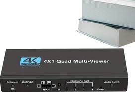 TV Splitter | Multi-Viewer System | 4-in-1 Digitaler nahtloser Multi-Display-Adapter 4K für Spiel-Setup Konferenzraum Sicherheitsüberwachung