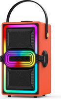 TWS "Bluetooth" garso stiprintuvas, 120 W, puikus, tragiškas garso stiprintuvas vakarėliams laisvėje, su žemų dažnių garsiakalbiu, tvirtais bosais, šviesiais LED žibintais, skirtas sodyboms, kempingams (oranžinis)