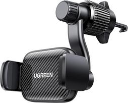 UGREEN Mobiliojo telefono laikiklis automobilyje Ventiliacija 360° kampu pasukamas mobiliojo telefono laikiklis su tvirtu metaliniu kabliuku Kompaktiškas mobiliojo telefono laikiklis, suderinamas su iPhone 15 14 13 Pro Max, Galaxy S23 S22 S21, Huawei