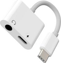 USB-C auf 3,5 mm Kopfhörer-Audio-Adapter, Zubehör, 2-in-1-DAC-Klinkenstecker, Typ C, AUX-Splitter, Ladegerät, Dongle-Kabel, kompatibel mit Samsung Galaxy S20, S21, S22, Ultra, Note10, für Apple iPhone