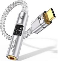 USB-C DAC ausinių adapteris, CX31993+MAX97220 32bit/384kHz iš C tipo į 3,5 mm, Hi-Res Audio ausinių stiprintuvas Hi-Fi adapteris iPhone iPad Galaxy ir kt.