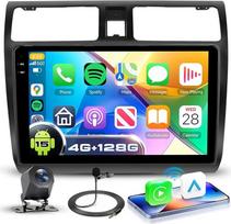 VECHTEL 4G + 128G automobilinis radijas "Android 15" Suzuki Swift 2005-2010 m., 10,1 colio vidinis HD jutiklinis ekranas su belaidžiu "Carplay" "Android" automobiliu, automobilinis radijas su GPS "Wi-Fi" USB "Bluetooth" FM RDS radijas atbulinės eigos kame