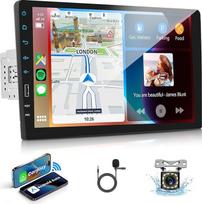 VECHTEL automobilinis radijas 1 DIN su belaidžiu "Carplay Android", 9 colių jutikliniu ekranu, FM radijas, "Mirror Link" palaikymas, USB, vairo valdymas, mikrofonas, atbulinės eigos kamera