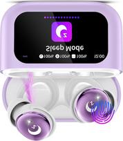 VEKJ ausinės, mini miego ausinės su jutikliniu ekranu, vynuogių violetinės spalvos