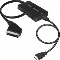 VIXLW SCART ir HDMI adapteris (su kabeliu) SCART ir HDMI keitiklis, HD 1080P garso ir vaizdo keitiklis, skirtas HD televizoriams, priedėliams, VHS, "Xbox", PS3, "Sky", DVD, "Blu-ray