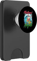 Weihnachten im August Sommerurlaub Lustiger Weihnachtsmann Surfen PopSockets PopWallet für MagSafe