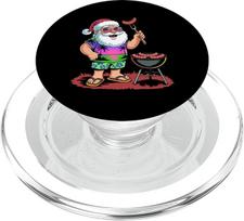 Weihnachten im August Weihnachtsmann Grillen BBQ Party Sommer PopSockets PopGrip für MagSafe