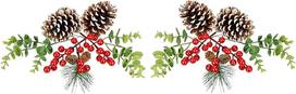 Weihnachtskranz Deko mit Tannenzapfen Tannenzweigen Beeren 14 Teile Adventskranz-Zubehör-Deko Weihnachten Weihnachtsdeko Adventskranz Dekoration Kranzdeko Schmuck Bastelbedarf