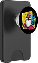Weihnachtsmann Friedenszeichen Retro Pop Charakter Grafik Kunst lustig PopSockets PopWallet für MagSafe