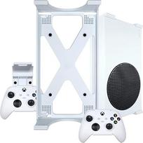 Xbox Series S Wandhalterung & Controller-Halterung von Q-View - Sichere Untertischhalterung - Signature X Design - Schrauben und Befestigungen inklusive - Kunststoff - Weiß