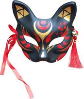YangYong Japonijos lapės kaukė Kitsune kaukės tradicinės Kabuki katės kostiumas gyvūnų Cosplay šalis