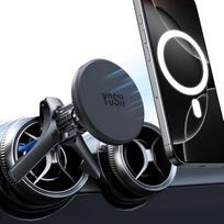 YOSH MagSafe automobilinis telefono laikiklis [apvali ventiliacija], magnetinis automobilinis laikiklis su trikampiu kabliuku, skirtas Mercedes A/B/C/V/GLC/Sprinter, suderinamas su iPhone ir Samsung įrenginiais, Mercedes Benz priedai