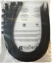 Ypač dideli kabelių raiščiai, skirti naudoti lauke, 600 mm x 4,8 mm, 22 kg atsparumo tempimui (50, juodos spalvos)