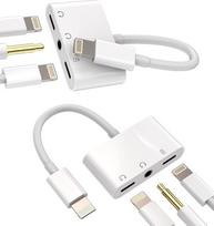 zoyuzan "Lightning" į 3,5 mm ausinių dalytuvą Dongle 3 in 1 (2 pakuotės) "iPhone AUX" adapterio įkroviklio garso lizdo kabelis "Apple 11 12 13 14 Pro Max Mini X 7 8plus iPad" ausinių konverterio kabelis