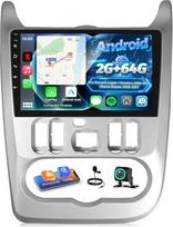 [2G+64G] Android Autoradio für Renault Logan 1 Sandero 2009-2015/Dacia Duster 2010-2017 mit Kabelloses Carplay und Android Auto, 9 Zoll HD Touchscreen Autoradio mit GPS/WiFi/Bluetooth/EQ/FM RDS
