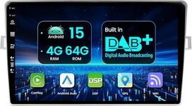 [4G + 64G] Automobilinis radijas "Android 15", skirtas "Toyota Verso R20" 2009-2018 m. Integruotas DAB+/Carplay/Android Car/DSP - Kamera ir MIC - IPS 9 colių - BT SWC WiFi DAB Fast Boot 360 kamera