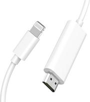 [Apple MFi Certified] "Apple Lightning" HDMI adapteris "iPhone", skaitmeninis AV adapteris "Lightning" į HDMI 1080P, HDTV kabelis, suderinamas su "iPhone" 14, 13, 12, 11, XS, XR, XR, X,8 ir televizoriumi, projektoriumi