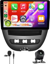 【4+128G】 Carplay Bildschirm für Toyota Aygo/Peugeot 107/Citroen C1 2005-2014 Android Autoradio mit Navi,10 Zoll In-Cell Touch Screen mit Android Auto/WiFi/GPS/RDS/FM/BT5.0/USB/Rückfahrkamera