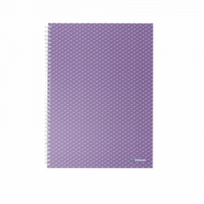 Sąsiuvinis su spirale šone A4 80l ESSELTE COLOUR BREEZE langeliais, violetinės sp.