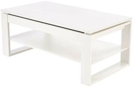 Kavos staliukas Betty, balta sp., 65 - 92 cm x 120 cm x 50 - 72 cm
