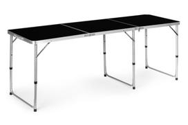 Stovyklavimo stalas ModernHome, juoda sp., 180 cm x 60 cm x 59.5 - 69.5 cm