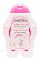 Vaikiška dušo želė ir šampūnas Naturaphy Strawberry And Aloe Vera, 300 ml