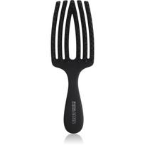 Olivia Garden Club The Nomad Detangling&Shine Fingerbrush​ plokščias plaukų šepetys plaukams Black 1 vnt.