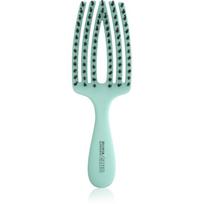 Olivia Garden Club The Nomad Detangling&Shine Fingerbrush​ plokščias plaukų šepetys plaukams Mint 1 vnt.