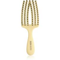 Olivia Garden Club The Nomad Detangling&Shine Fingerbrush​ plokščias plaukų šepetys plaukams Yellow 1 vnt.