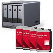 UGREEN NASync DXP4800 Plus NAS sistema 4 lizdų 32TB įskaitant 4x WD WD80EFPX NAS kietieji diskai - 8 TB | 3F57-002+4x3404-26Q | 6941876232611