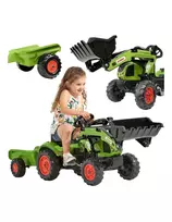 FALK Pedal Tractor with Loader and Claas Trailer 2-5 years