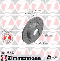 ZIMMERMANN Stabdžių diskas SPORT BRAKE DISC Z 100.1232.52