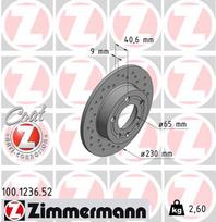 ZIMMERMANN Stabdžių diskas SPORT BRAKE DISC Z 100.1236.52