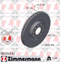 ZIMMERMANN Stabdžių diskas SPORT BRAKE DISC Z 100.1249.52
