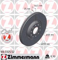 ZIMMERMANN Stabdžių diskas SPORT BRAKE DISC Z 100.3325.52