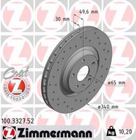 ZIMMERMANN Stabdžių diskas SPORT BRAKE DISC Z 100.3327.52