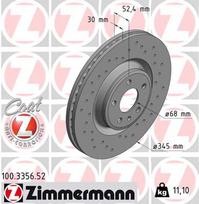 ZIMMERMANN Stabdžių diskas SPORT BRAKE DISC Z 100.3356.52