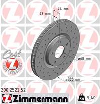 ZIMMERMANN Stabdžių diskas SPORT BRAKE DISC Z 200.2522.52